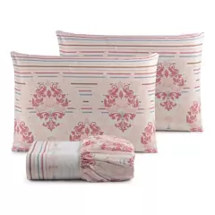 Jogo Lençol Casal King Size 3 Peças Cama Box Tecido 200 Fios Ideais Para Colchão 2,03mx 1,93m X 40cm na internet