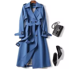 Jaqueta Primavera Outono Manga Comprida double breasted Elegante trench coat ladies casual - comprar online
