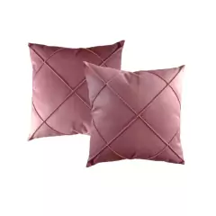 Kit 2 Capa De Almofada Suede Aveludada Drapeada 45x45 - Várias Cores - Lojão da Alemoa