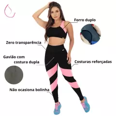 Imagem do KIT 2 Conjuntos Top Calça Fitness Feminina