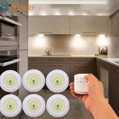 Luminária Kit 3 Lâmpadas Led Sem Fio Controle Luz Branca Mt027