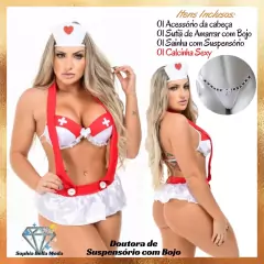 Fantasia Sexy Erótica Feminina Moda Intima Sexy Shop Com Bojo e Mini Fantasia Sem Bojo - comprar online