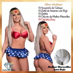 Fantasia Sexy Erótica Feminina Moda Intima Sexy Shop Com Bojo e Mini Fantasia Sem Bojo - loja online