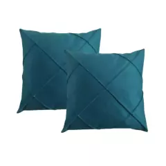 Kit 2 Capa De Almofada Suede Aveludada Drapeada 45x45 - Várias Cores - loja online