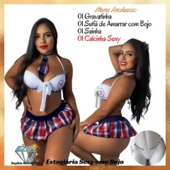 Fantasia Sexy Erótica Feminina Moda Intima Sexy Shop Com Bojo e Mini Fantasia Sem Bojo