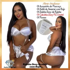 Imagem do Fantasia Sexy Erótica Feminina Moda Intima Sexy Shop Com Bojo e Mini Fantasia Sem Bojo