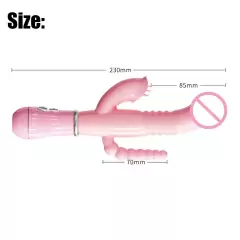 Vibrador PontoG Clitóris Recarregável 3 em 1 G Spot Estimulador Anal Vagina 12 modos de Vibração ZDB-09 - Lojão da Alemoa