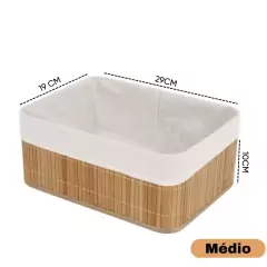 Cesto Multiuso organizador Pequeno Médio Grande Bambu - comprar online