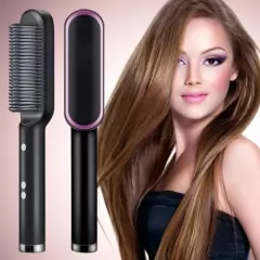 Escova Alisadora De Cabelo Elétrica Bivolt, Alisa, Hidrata, Modela, Alinha e Anti Frizz - loja online