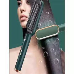 Escova Alisadora De Cabelo Elétrica Bivolt, Alisa, Hidrata, Modela, Alinha e Anti Frizz - Lojão da Alemoa