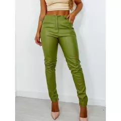Calça Feminina Courino Couro Fake- SOMENTE ALGUNS TAMANHOS DISPONÍVEIS - Lojão da Alemoa