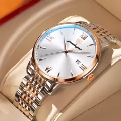 Imagem do Relógio Automático De Quartzo Calendário À Prova D'água De Moda Masculina De Negócios