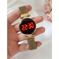 Imagem do Relógio Feminino Touch Dourado Rose
