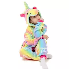 Pijama Macacão Unicórnio Rosa Estrelado - 3 a 12 Anos - comprar online