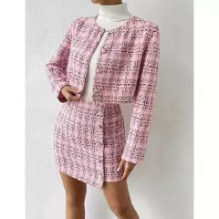 conjunto paty patricia com duas peças saia e Blazer Tweed - comprar online