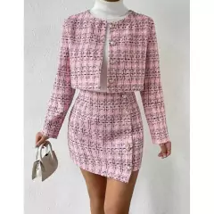 conjunto paty patricia com duas peças saia e Blazer Tweed - comprar online