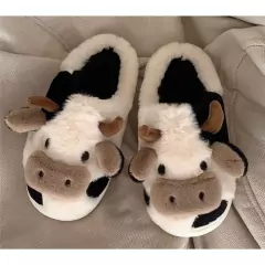 Pantufa Chinelo De Frio Adulto Vaca Vaquinha Peluda - loja online