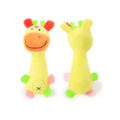 Bichinho de Pelúcia para Cães Gato Brinquedo Mordedor Pet com Apito Girafa Macaco Porco - comprar online