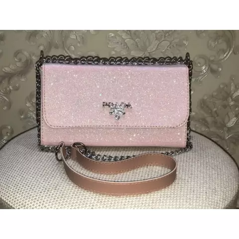 Bolsa Festa Em Glitter Moderna Alça Corrente Reforçada Lançamento