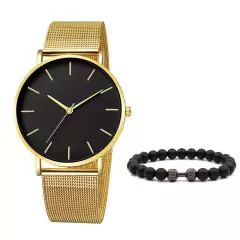 Relógio De Moda Masculino/Feminino Ultra Fino De Aço Inoxidável - loja online