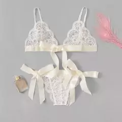 Conjunto De Roupa Íntima De Renda E Sutiã/Tom Exótico/Sexy na internet