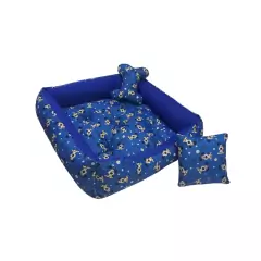 Cama para cachorro grande 1,00x0,80 incluso ossinho e almofadinha - comprar online