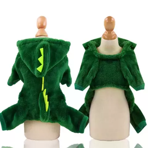 Cartoon Dinossauros roupas de animais de estimação são quentes e confortáveis para cães e gatos de tamanho pequeno e médio.