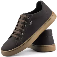 Tênis Sapatênis Casual Touroboots Masculino Skatista, Sola Reta, Confortável, com Cadarço
