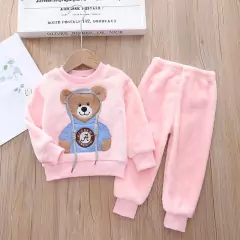 Conjunto De Pijama De Flanela Unisexo Para Crianças De Outono - loja online