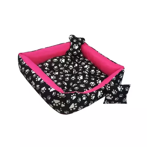 Cama para cachorro grande 1,00x0,80 incluso ossinho e almofadinha