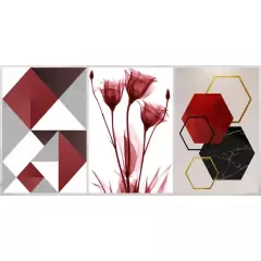Kit Placas 3 Quadros Decorativos Vários Temas Para Decorar a Casa - comprar online