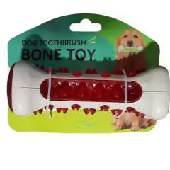 Brinquedo Pet 3x1 Mordedor Osso Massageador Gengiva Removedor Tártaros Escova de Dente Para Cachorro Cão Pets - comprar online