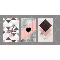 Kit Placas 3 Quadros Decorativos Vários Temas Para Decorar a Casa - comprar online