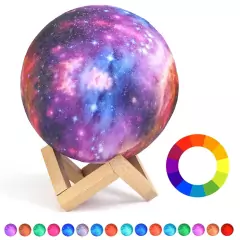 Luminária Lua Cheia 16 Cores Usb Touch - A MAIOR DO MERCADO - 15 CM - Lojão da Alemoa