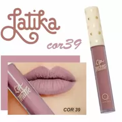 Batom Liquido Matte Latika 4ml Longa Duração, Não Transfere e Não Craquela (ESCOLHA SUA COR) - Lojão da Alemoa