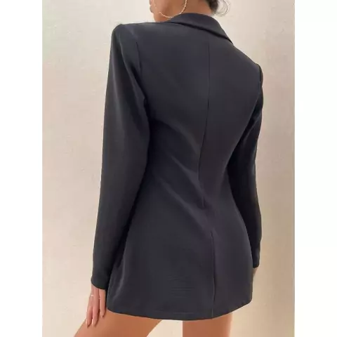 Max Blazer Feminino Forrado Acinturado Roupas Femininas Tendência Blogueira