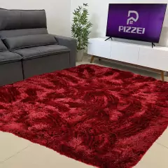 Tapete Peludo Pelo Alto Luxo Felpudo Promocional 2x1,5