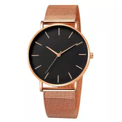 Imagem do Relógio De Moda Masculino/Feminino Ultra Fino De Aço Inoxidável