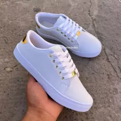 Tênis Feminino Branco Sapatenis Casual Confortável Lançamento - comprar online