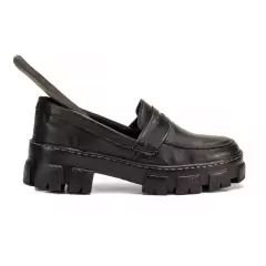 Mocassim Feminino Tratorado Oxford Tendência Chunky Plataforma