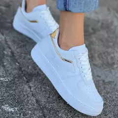 Tênis Casual Branco Feminino Leve e Confortável