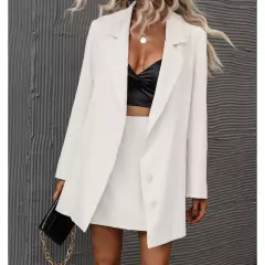 Conjunto Blazer E Saia Feminino Alongado Acinturado Jaqueta na internet