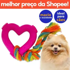 Brinquedo para Cachorro Coração e Osso de Plástico com Corda Savana Pet - comprar online