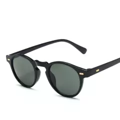 Óculos De Sol Redondo Unissexo UV400 Com Armação Pequena Para Uso Externo/Escuros Unissex - loja online