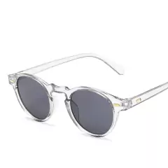 Óculos De Sol Redondo Unissexo UV400 Com Armação Pequena Para Uso Externo/Escuros Unissex - comprar online