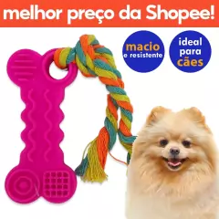 Brinquedo para Cachorro Coração e Osso de Plástico com Corda Savana Pet - loja online