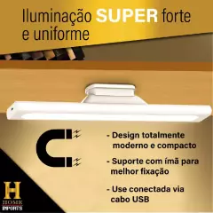 Luminária De Led Sobrepor Bastão Recarregável Sem Fio Com Suporte Magnético E Touch na internet
