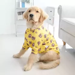 Roupa Pet Dog Clothes for Golden Retriever Labrador Summer Thin Style Polyester Material Prevenção Da Queda De Pêlos À Prova De Abrasão (Urso Amarelo) - comprar online