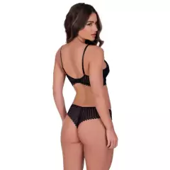 Conjunto lingerie sexy calcinha e sutiã de renda americano