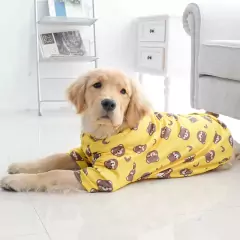 Roupa Pet Dog Clothes for Golden Retriever Labrador Summer Thin Style Polyester Material Prevenção Da Queda De Pêlos À Prova De Abrasão (Urso Amarelo) - Lojão da Alemoa
